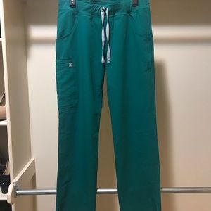 Figs hunter green kade technical scrub pants
